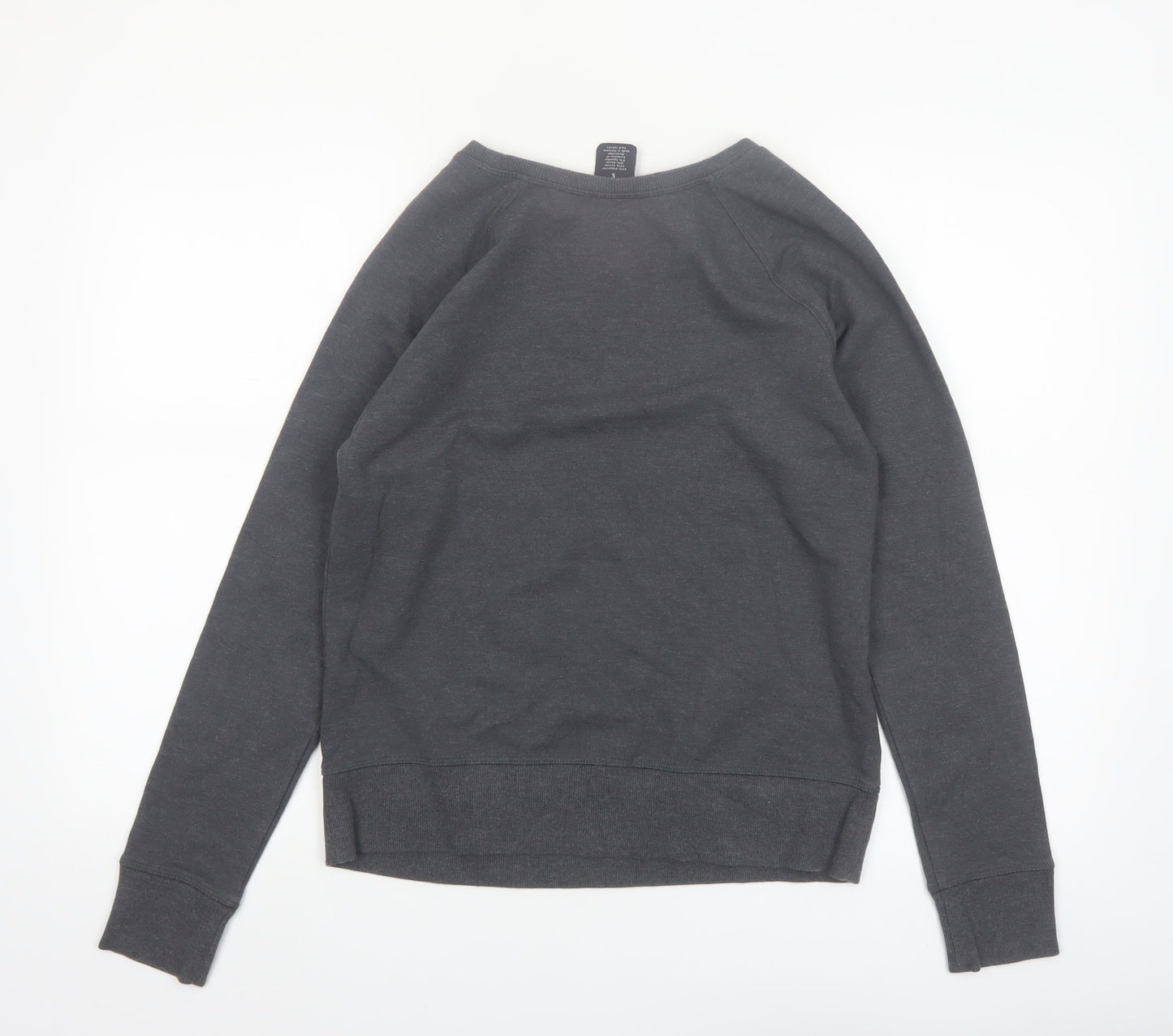 Reebok Women Grey Pullover Sweatshirt Small Graphic Print