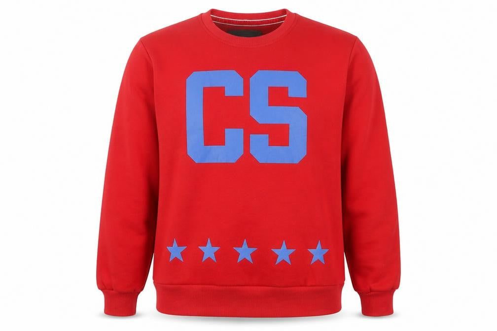 BaxyBoy Mens Red XL Pullover Sweatshirt Graphic Print Crew Neck