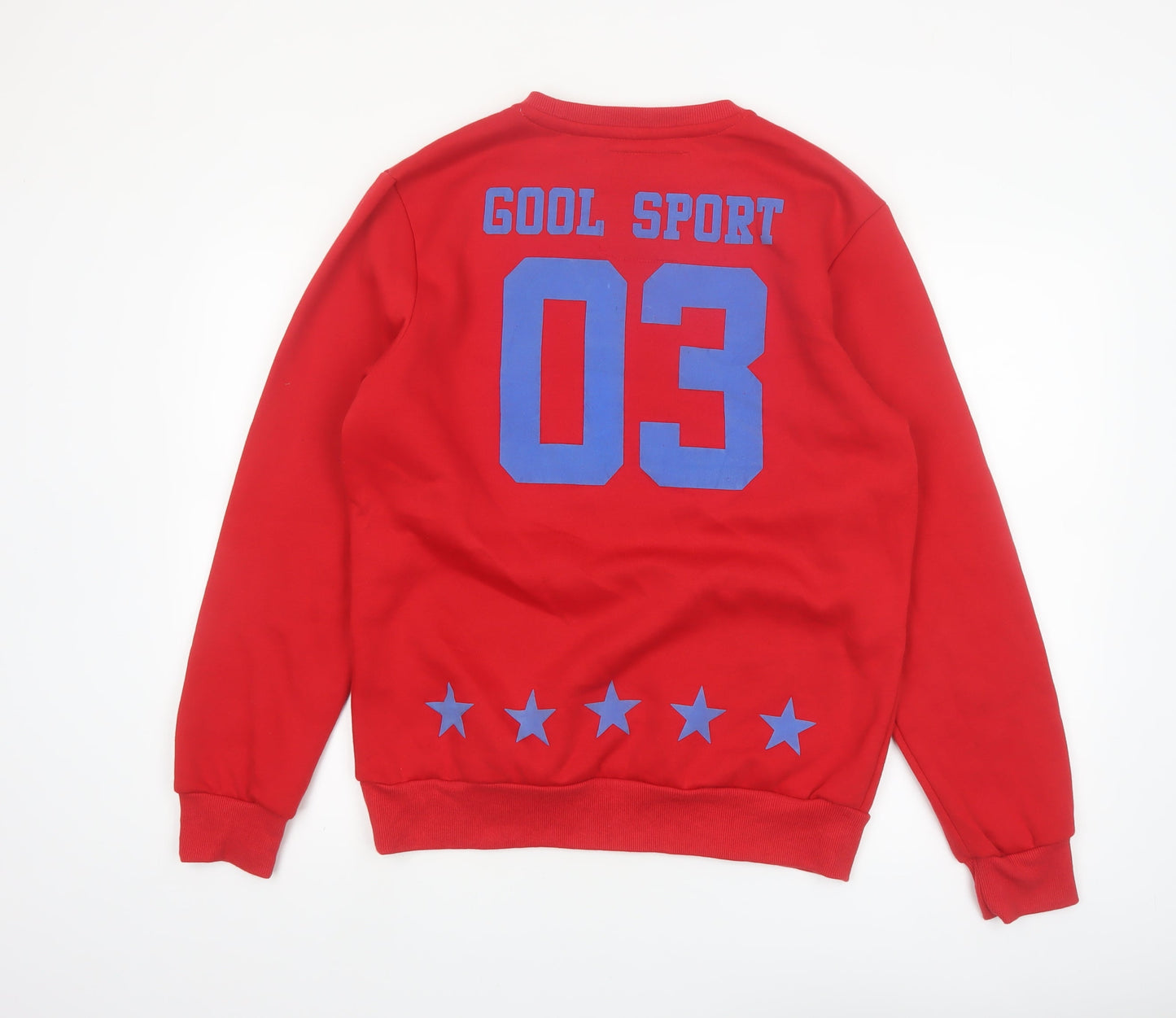 BaxyBoy Mens Red XL Pullover Sweatshirt Graphic Print Crew Neck