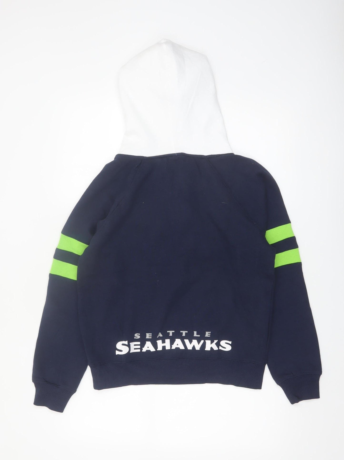 NFL Team Apparel Women's Navy Seahawks Lace-Up Hoodie Size S