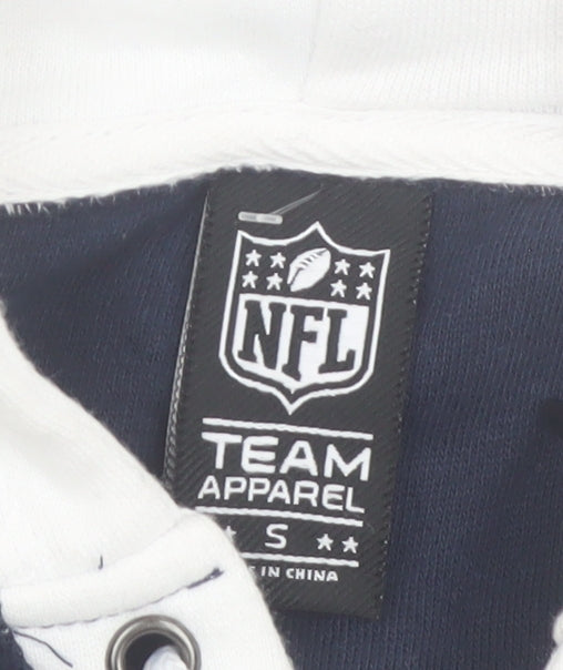 NFL Team Apparel Women's Navy Seahawks Lace-Up Hoodie Size S