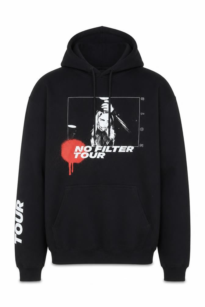 Port & Company Men's Black No Filter Tour Pullover Hoodie Small