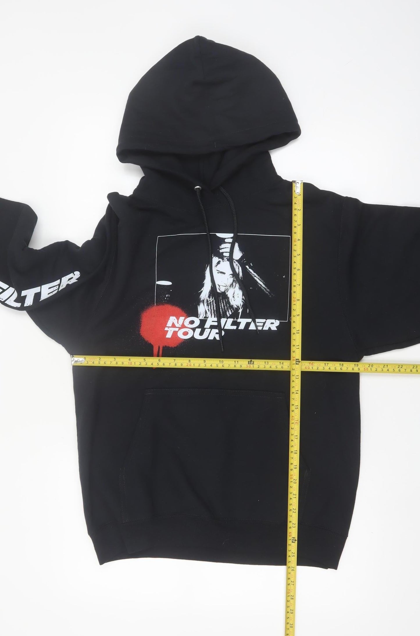 Port & Company Men's Black No Filter Tour Pullover Hoodie Small