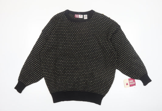 Sheridan Square Women Black Metallic Knit Jumper Size 14 Plus