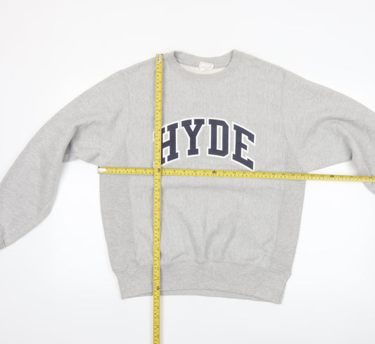 Champion Men's Grey Small Reverse Weave Crew Neck Sweatshirt