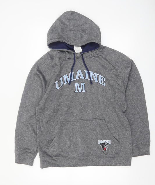 Knights Apparel Men's Grey UMAINE Pullover Hoodie M Logo Sportswear