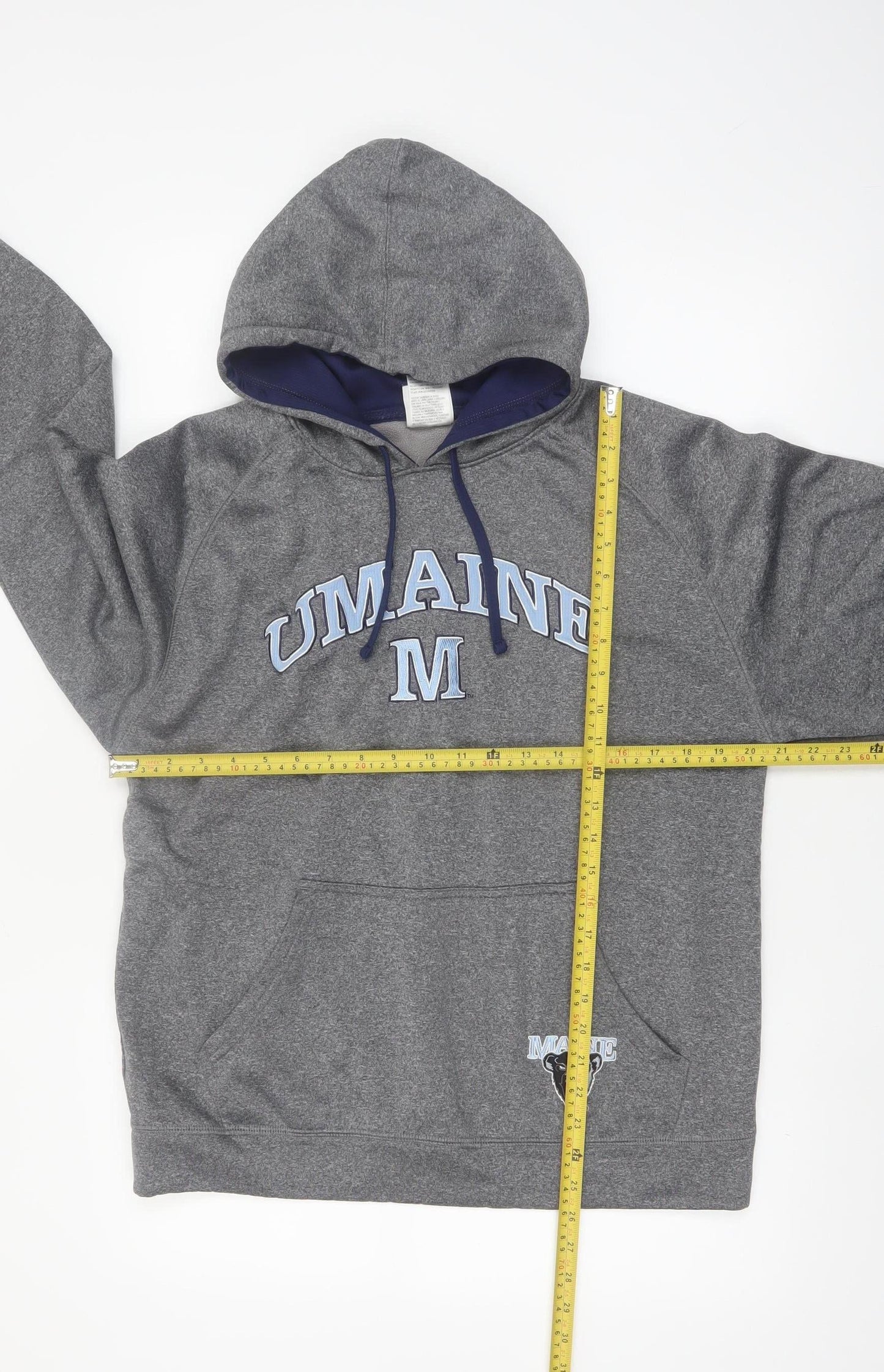 Knights Apparel Men's Grey UMAINE Pullover Hoodie M Logo Sportswear
