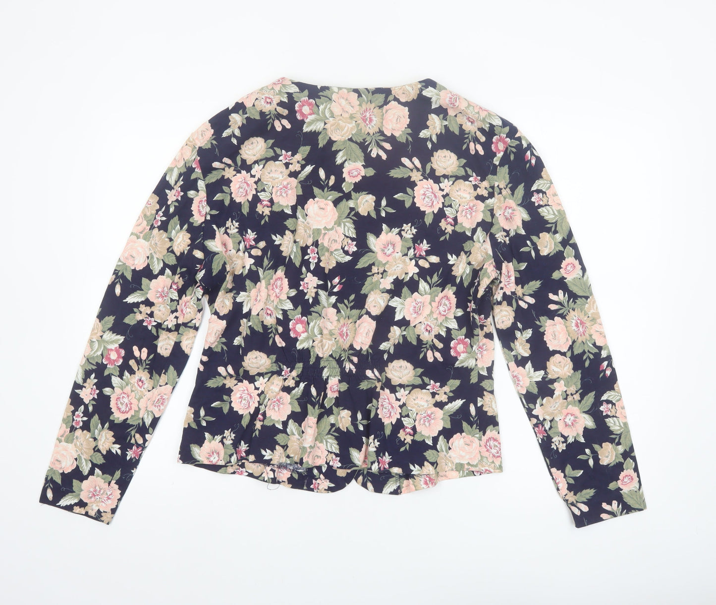 Paquette Women's Multicoloured Floral Button-Up Cotton Blend Top L