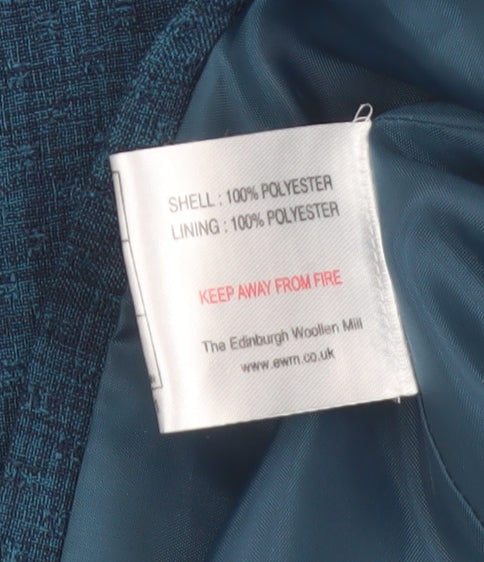 Honor Millburn Women's Blue Single-Breasted Polyester Blazer Size 14