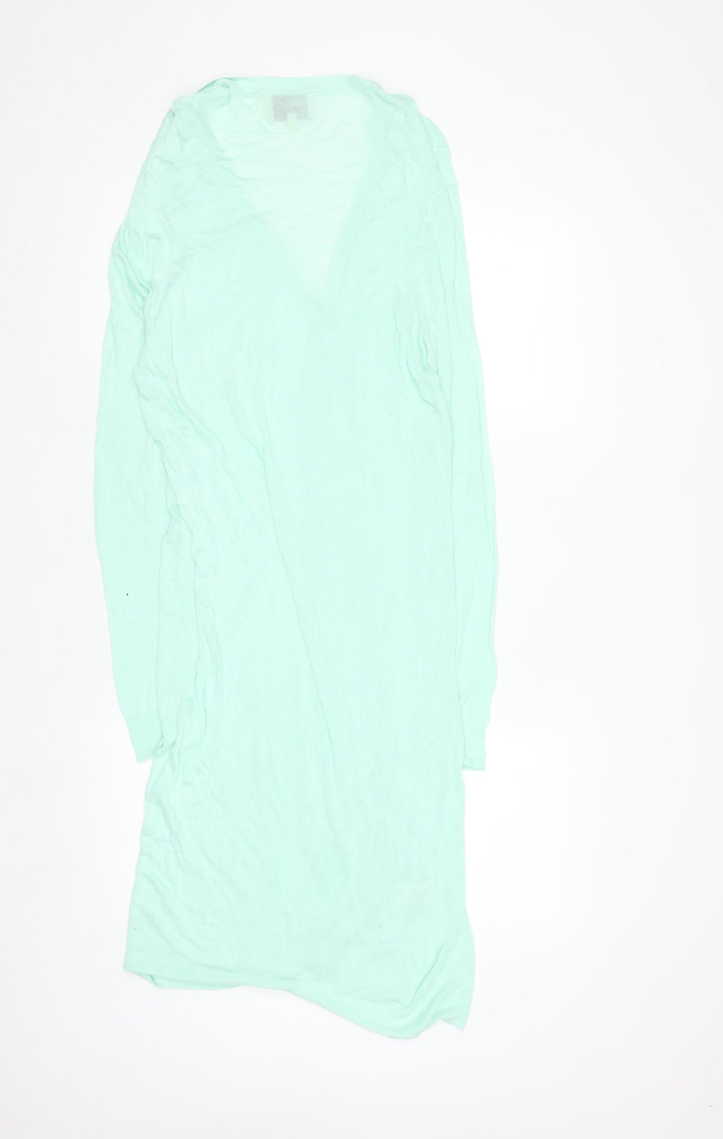 Papaya Women Green Size 18 Viscose Long Sleeve Open Cardigan