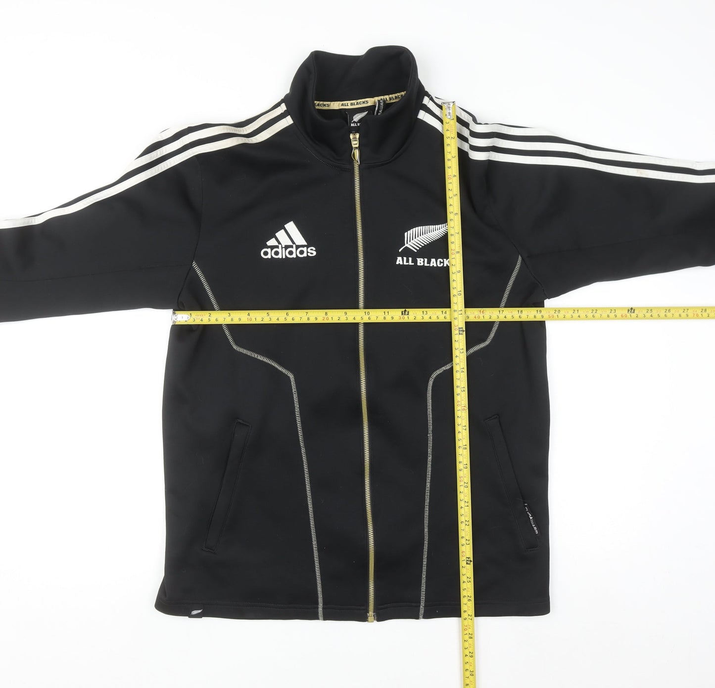 Adidas All Blacks Men's Black Track Jacket Size S Rugby Style