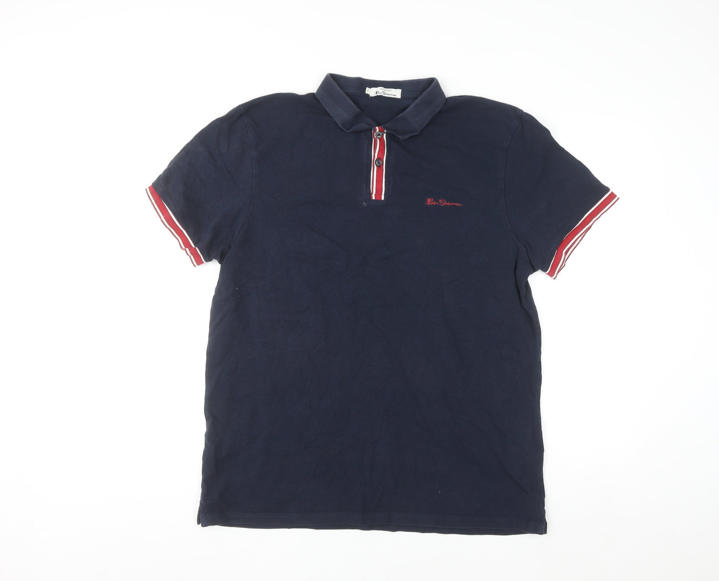 Ben Sherman Men's Navy Blue 2XL Cotton Polo Shirt