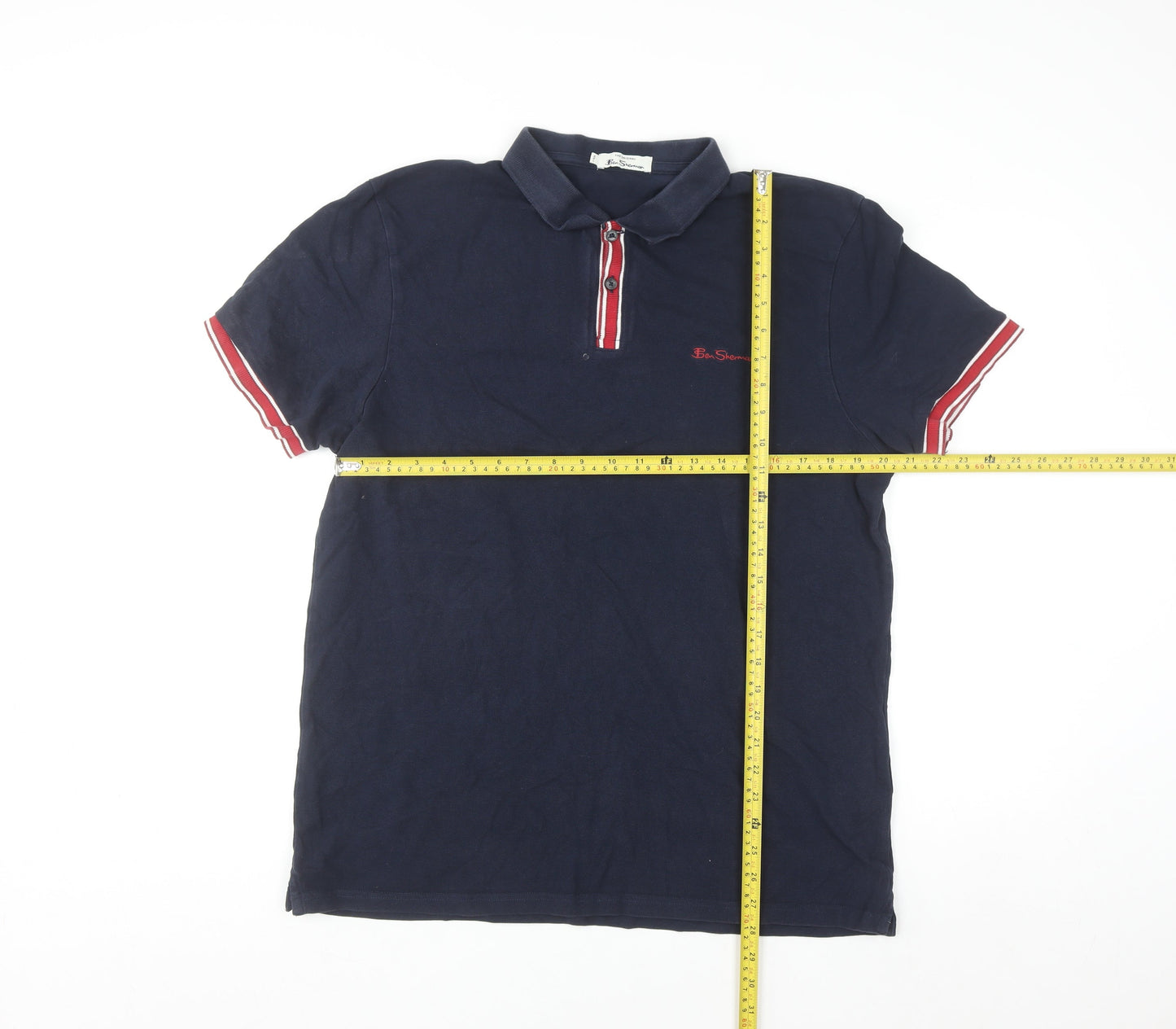 Ben Sherman Men's Navy Blue 2XL Cotton Polo Shirt