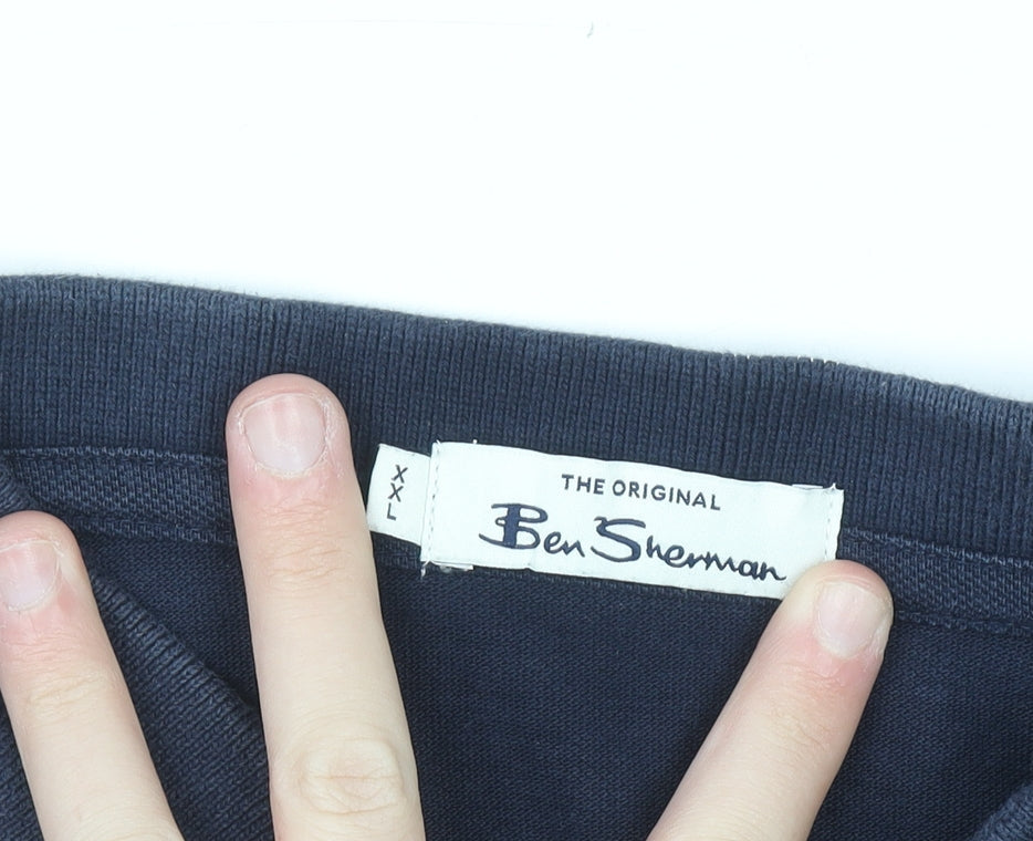 Ben Sherman Men's Navy Blue 2XL Cotton Polo Shirt