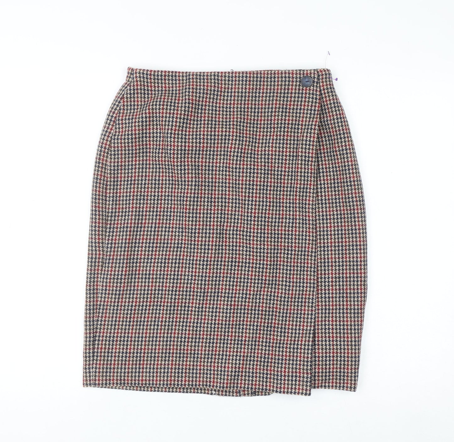 Leslie Fay Women’s Multicoloured Wool Tweed Pencil Skirt Size 12 Petite