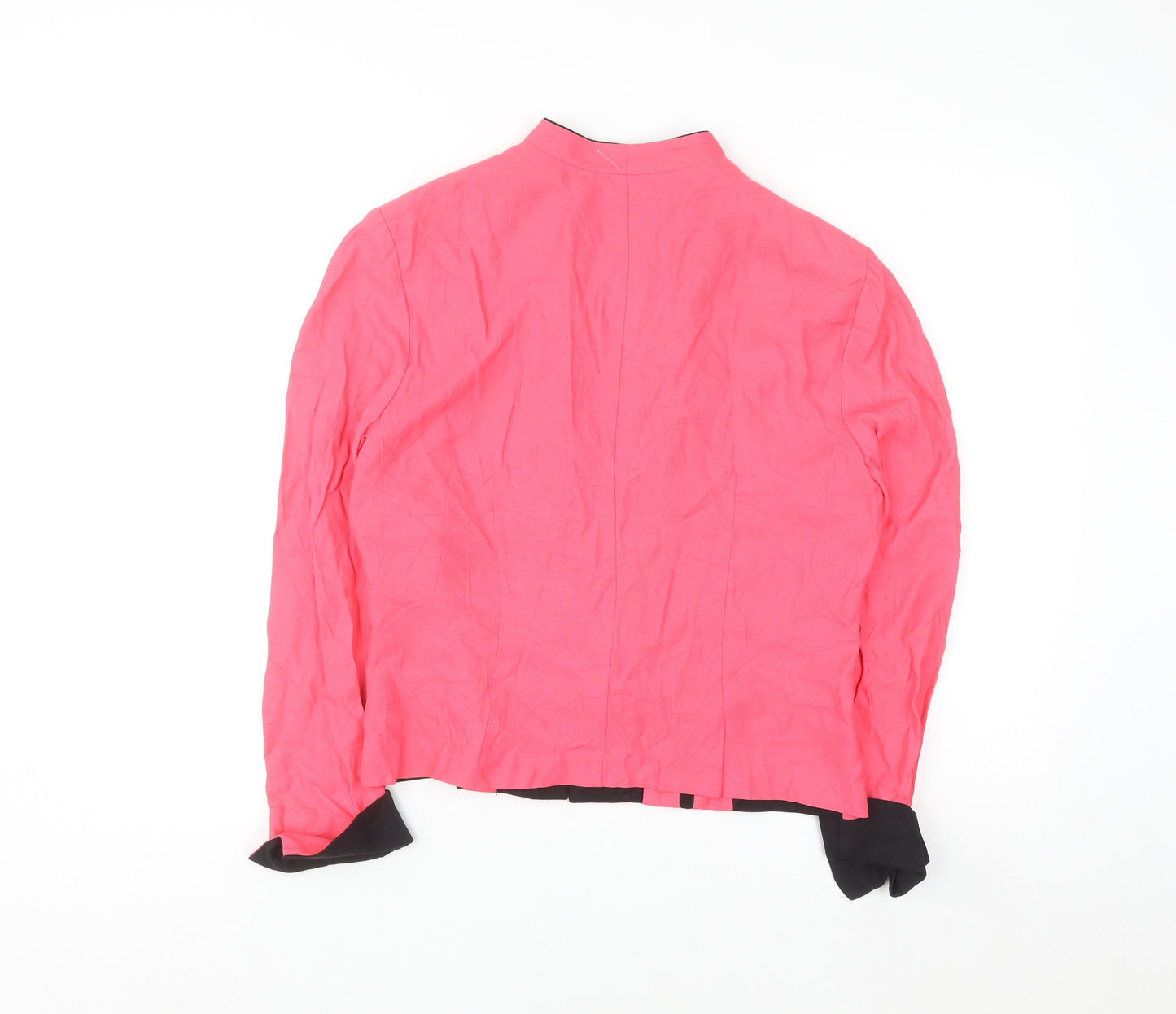 Perceptions Petite Women Pink Black Shawl Collar Blazer Jacket Size 14P