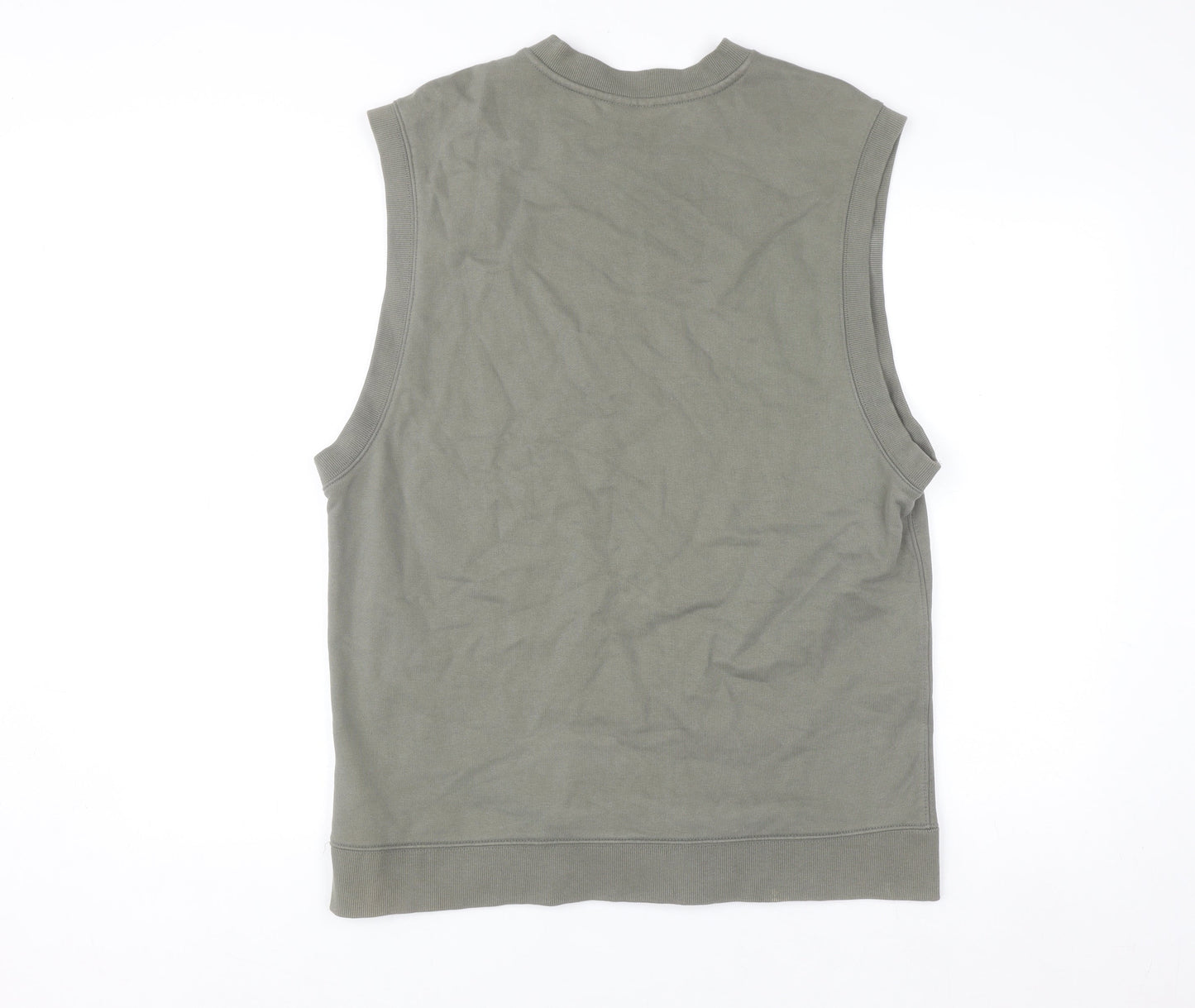 Weekday Men's Green Sleeveless V-Neck Sweatshirt Vest Size M