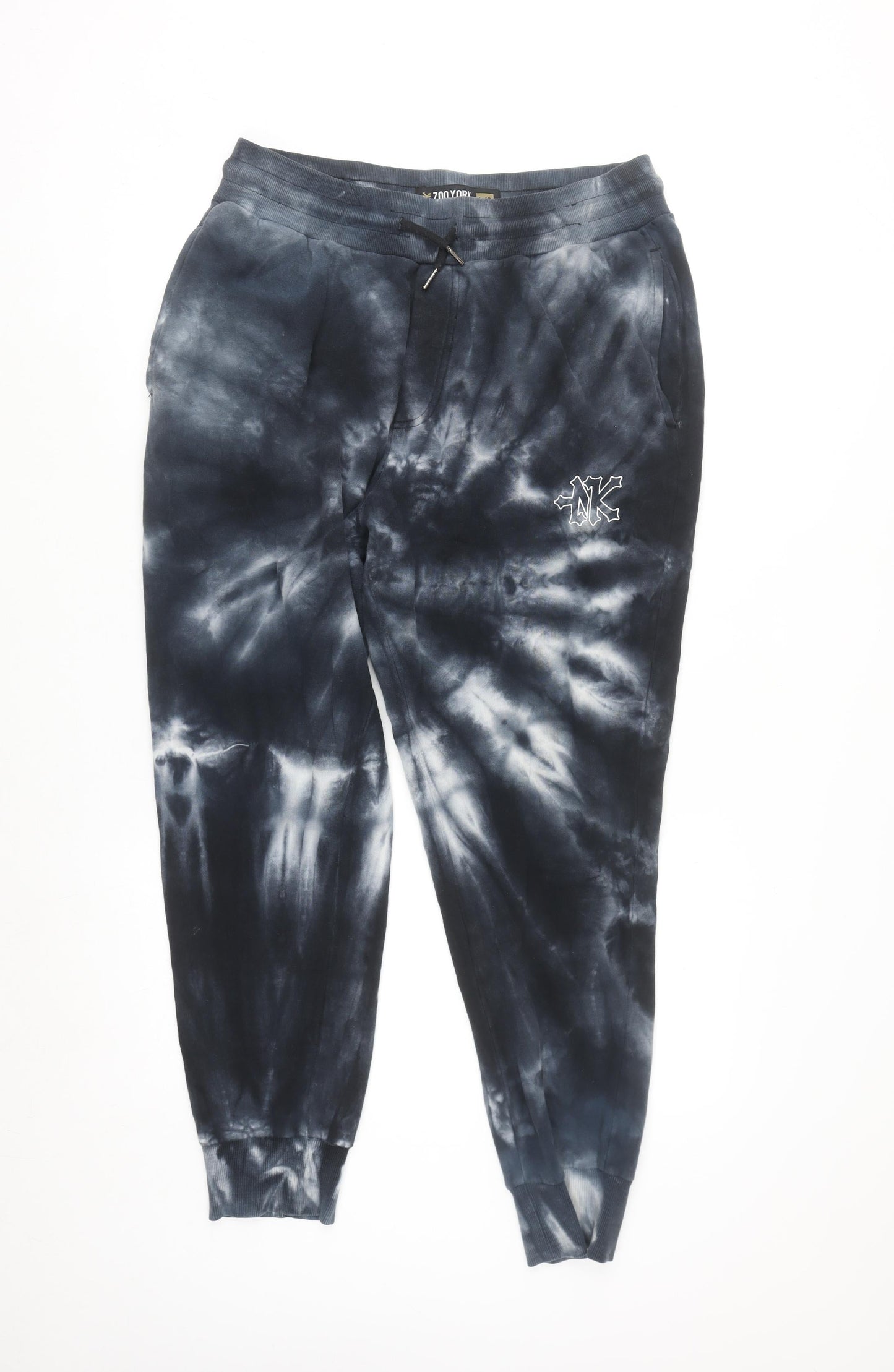 Zoo York Men's Black Tie Dye Jogger Sweatpants L Cotton Fleece