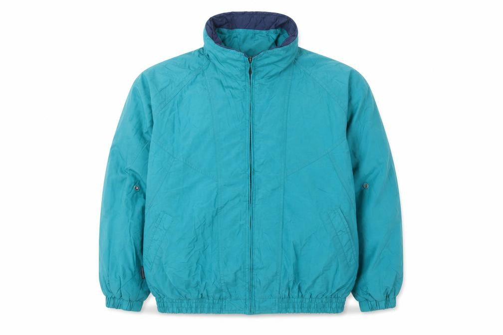 Pacific Trail Men's Blue M Windbreaker Jacket Pockets Lined Retro Style