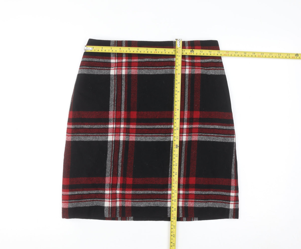 Talbots Women's Multicoloured Plaid Wool Blend Pencil Skirt Size 8