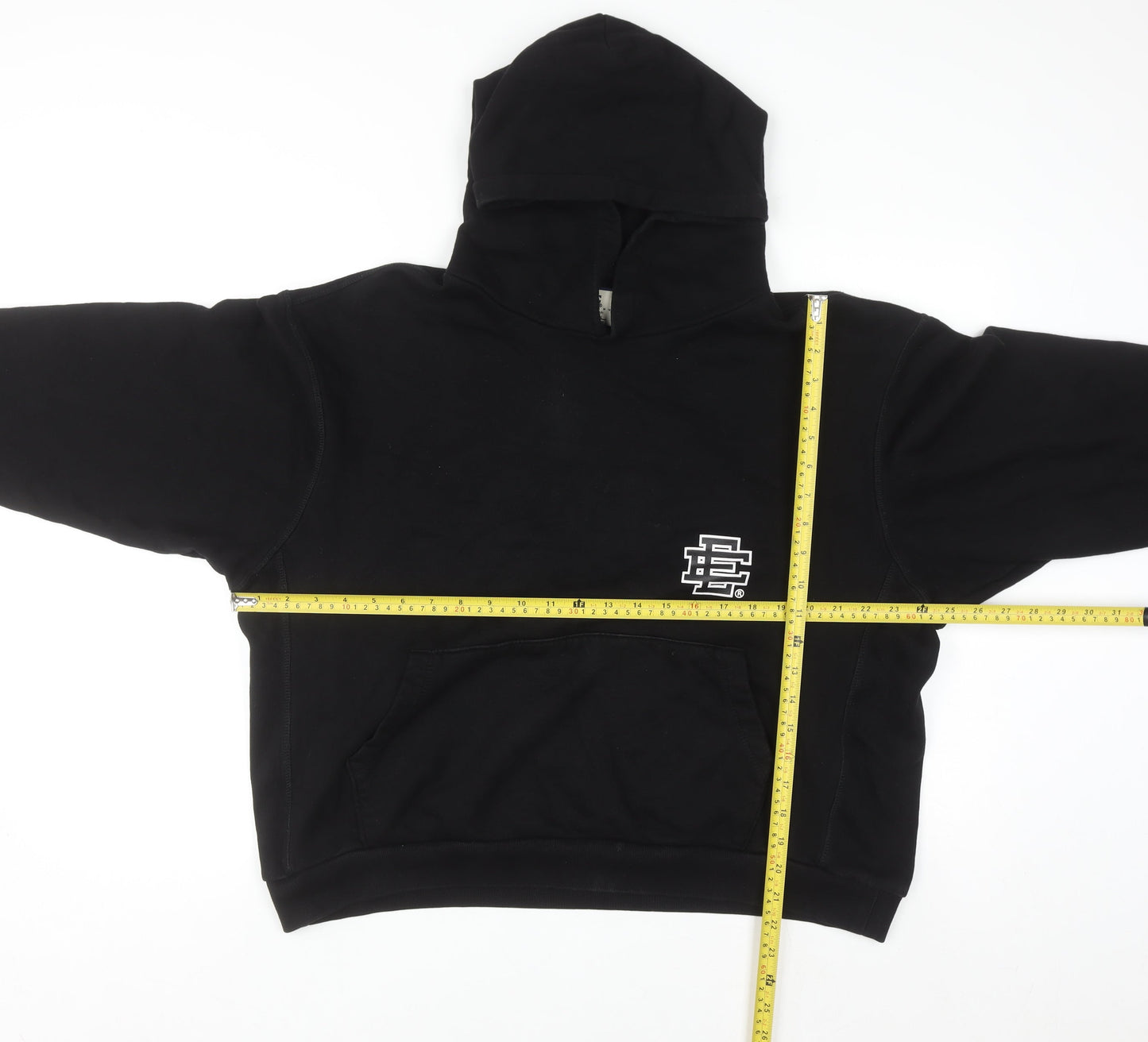 Eric Emanuel Men's Black Pullover Hoodie Medium Cotton Fleece
