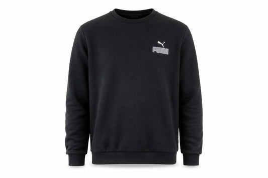 Puma Men Black M Crew Neck Pullover Sweatshirt Regular Fit