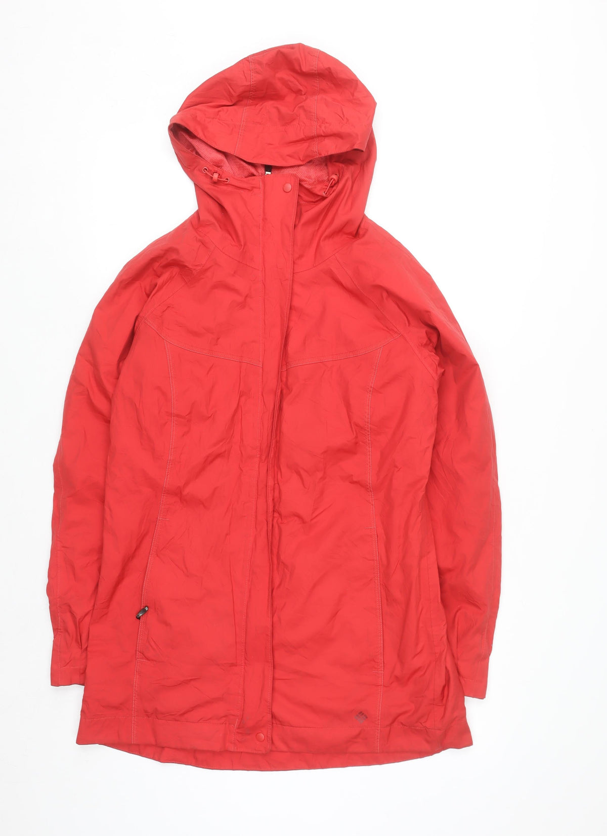 Columbia Womens Red Waterproof Hooded Rain Jacket Size M