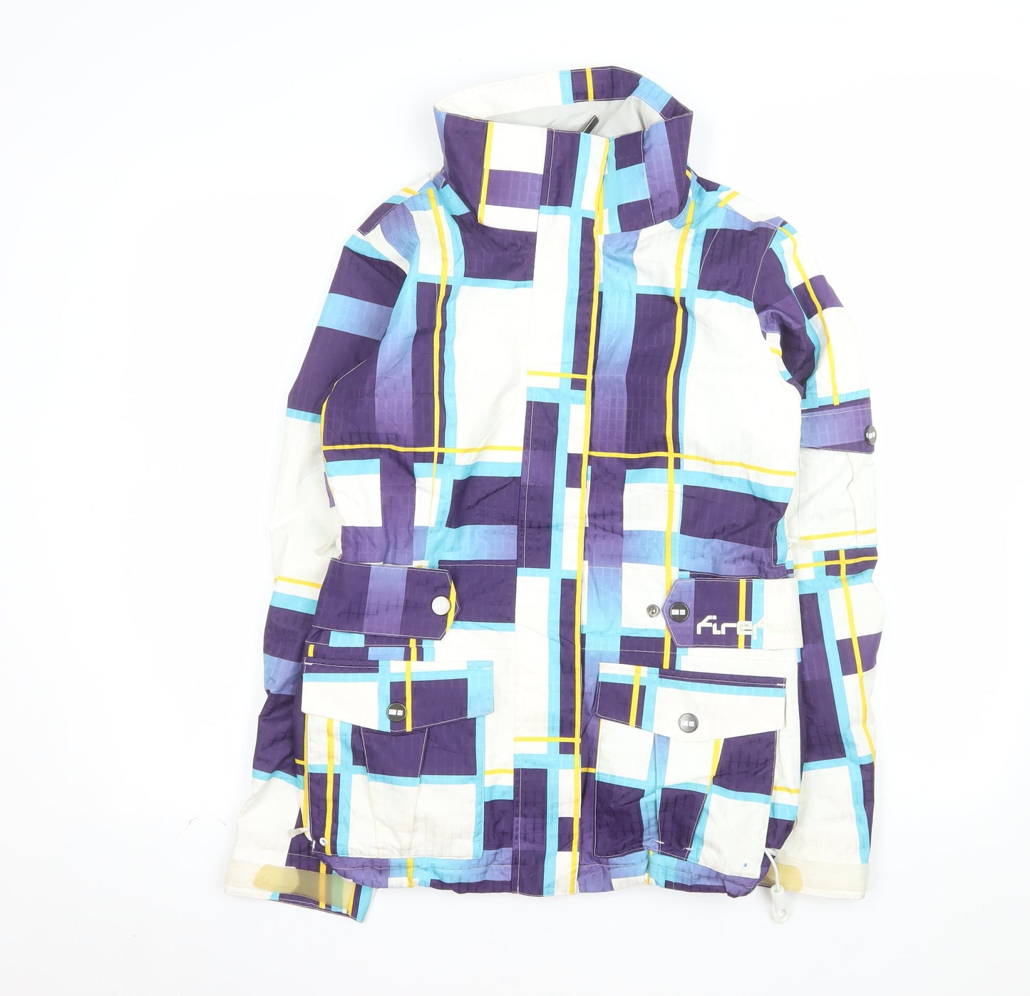 Firefly Women's Purple Check Ski Jacket Size S Waterproof Winter Coat