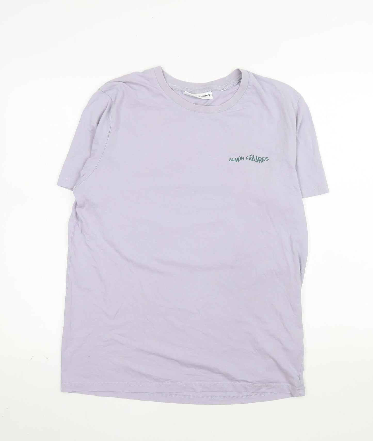 Minor Figures Men's Purple Cotton Graphic T-Shirt Size M