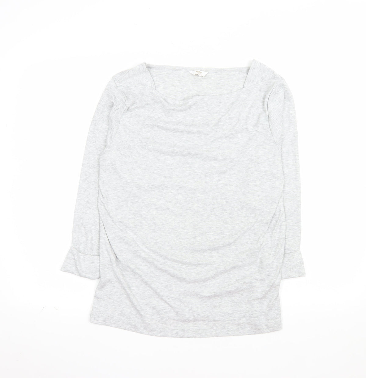 Cotton Traders Women's Grey Long Sleeve Boat Neck Top Size 14
