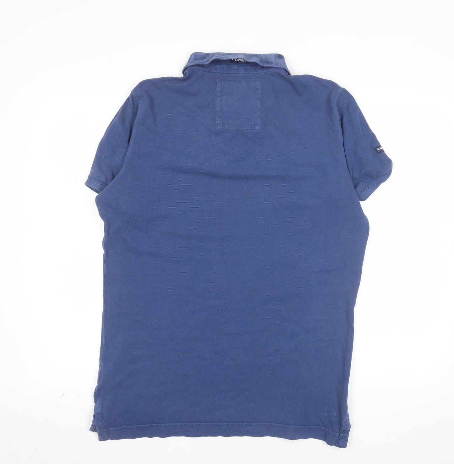 Superdry Men's Blue Classic Pique Polo Shirt XL Cotton