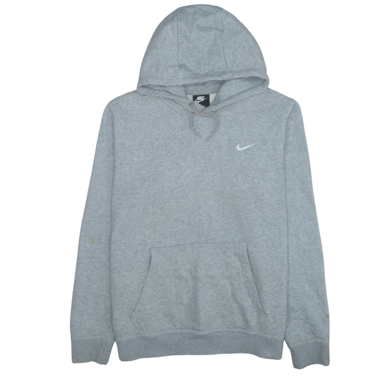 Nike Men's Grey Pullover Hoodie L Regular Fit Fleece Logo