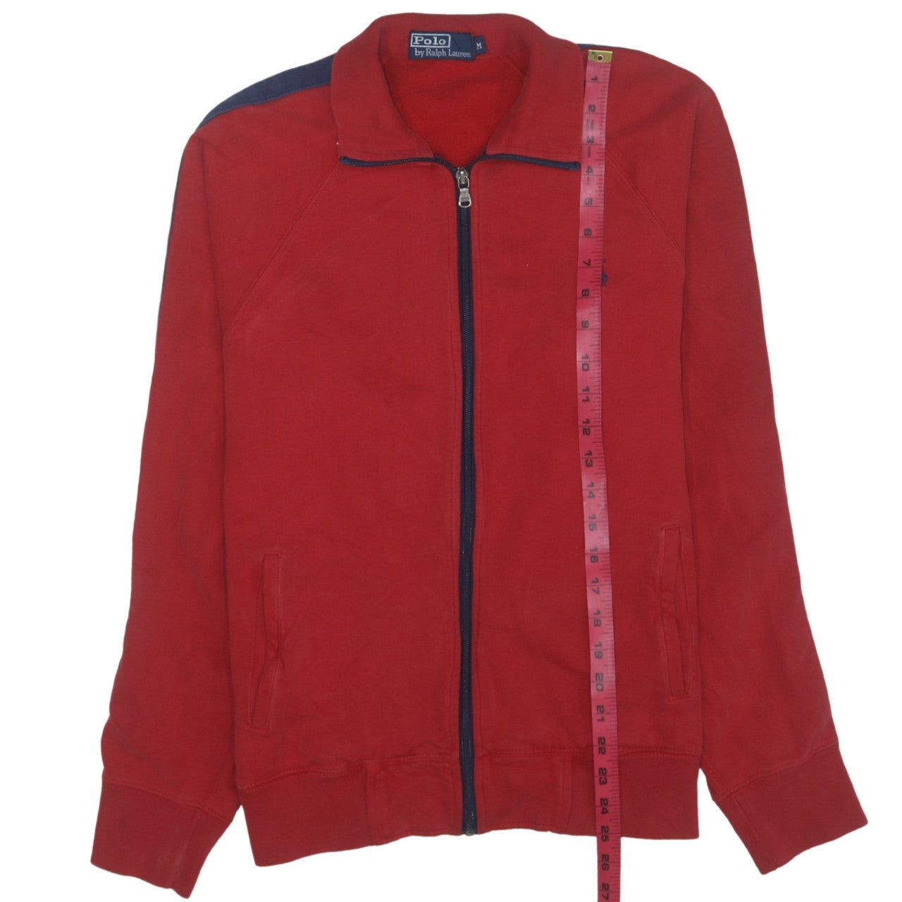 Polo Ralph Lauren Men's Red Full Zip Cotton Sweatshirt M