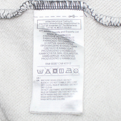 adidas Men's Black Pullover Hoodie S Fleece 1/4 Zip Trefoil Logo