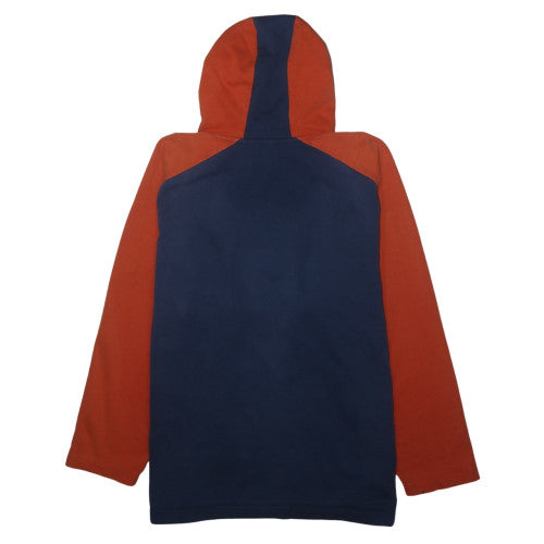 Nike Mens Blue Orange Pullover Hoodie L Embroidered Sports Logo