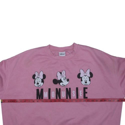Disney Women Pink Minnie Mouse 2XL Pullover Sweatshirt