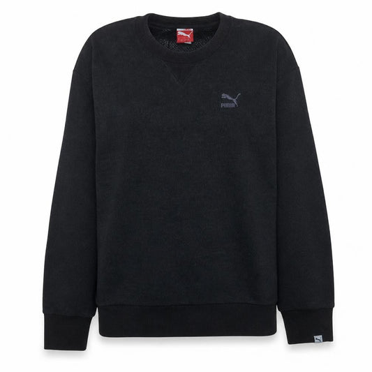 Puma Women Black Crew Neck Pullover Sweatshirt Size L