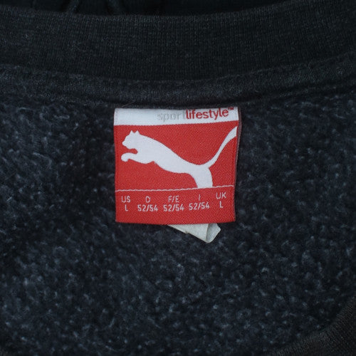 Puma Women Black Crew Neck Pullover Sweatshirt Size L