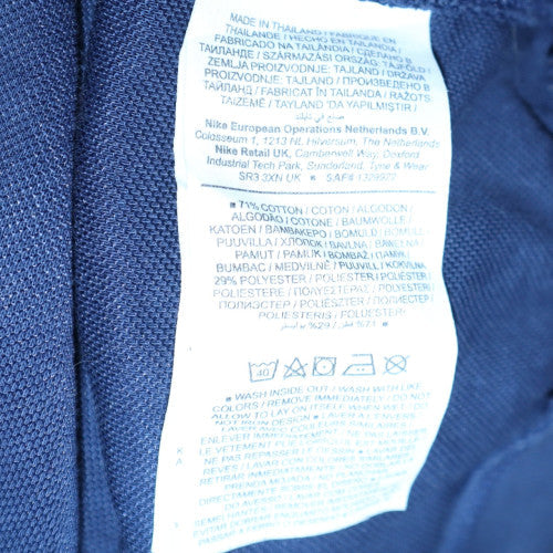 Nike Men Blue Logo Pullover Sweatshirt M Regular Fit Crew Neck