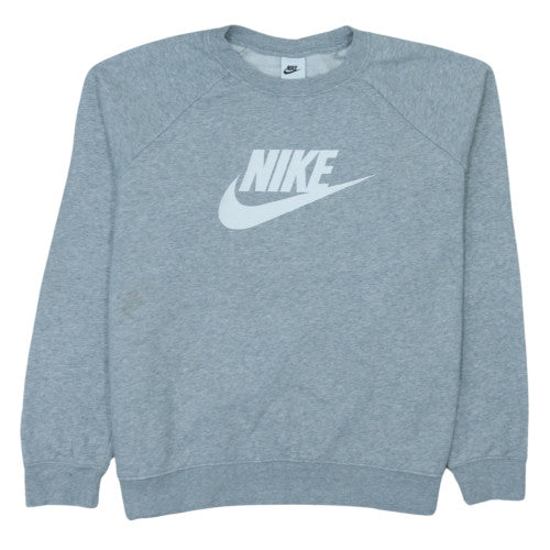 Nike Men's Grey XL Crew Neck Pullover Sweatshirt Graphic Logo
