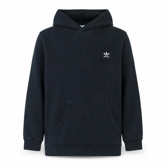 Adidas Mens Black Pullover Hoodie 2XL Regular Fit Fleece Sweatshirt