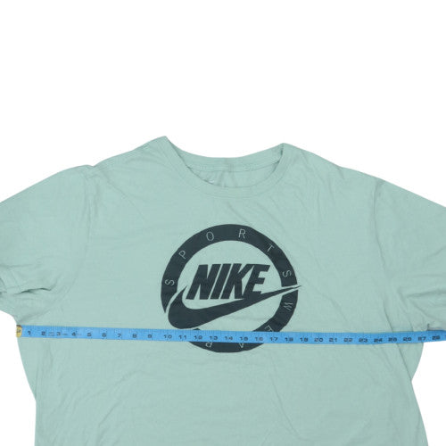 Nike Men's Green 3XL Sports Graphic Crew Neck Cotton T-Shirt