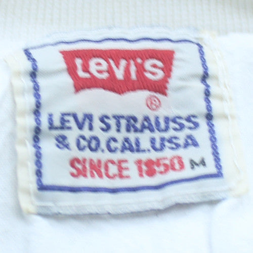 Levi's Men's White Henley Long Sleeve Vintage Cotton Sweatshirt M