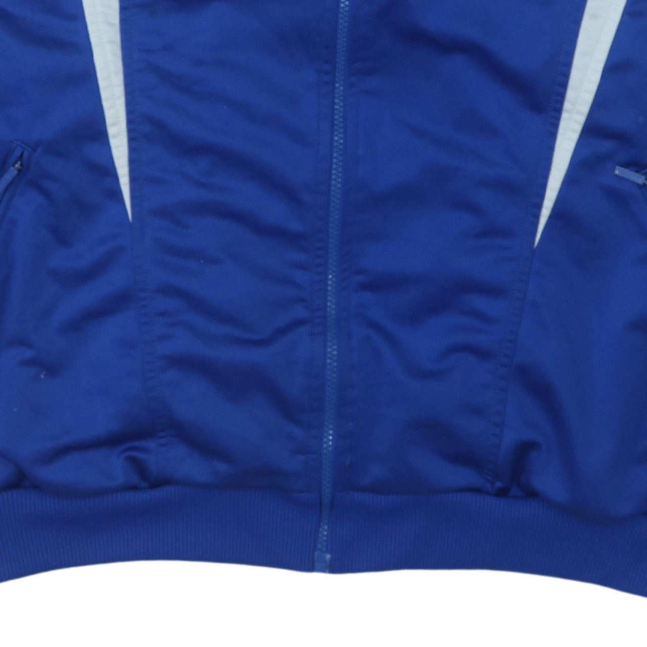 Adidas Men Blue Full Zip Retro Track Sweatshirt L Sports Logo