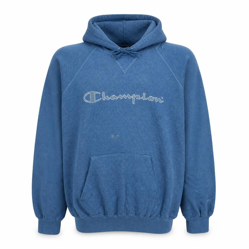 Champion Men's Blue XL Pullover Hoodie Classic Logo Sweatshirt