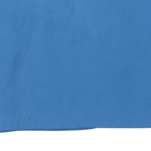 Reebok Mens Blue 1/4 Zip Sweatshirt Size M Collared Sports Top