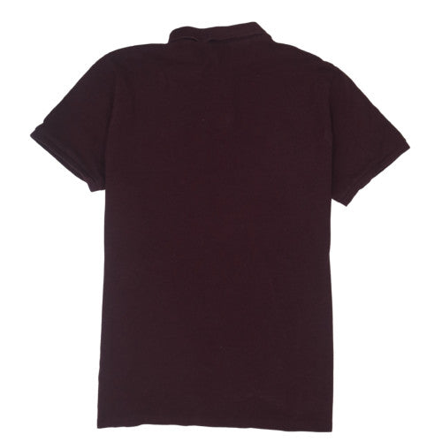 Ralph Lauren Men's Burgundy Custom Slim Fit Cotton Polo Shirt XXL