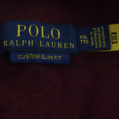 Ralph Lauren Men's Burgundy Custom Slim Fit Cotton Polo Shirt XXL