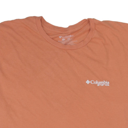Columbia Men’s Orange Cotton PFG Graphic T-Shirt 2XL Regular Fit