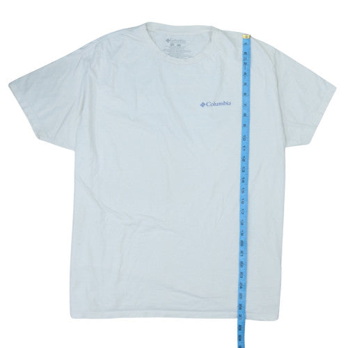 Columbia Men's White 2XL Crew Neck Graphic Outdoor T-Shirt